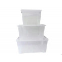 CAJA DE ALMACENAJE ARCHIVO 2000 POLIPROPILENO APILABLE Y ENCAJABLE CON TAPA 10 LITROS TRANSPARENTE 2