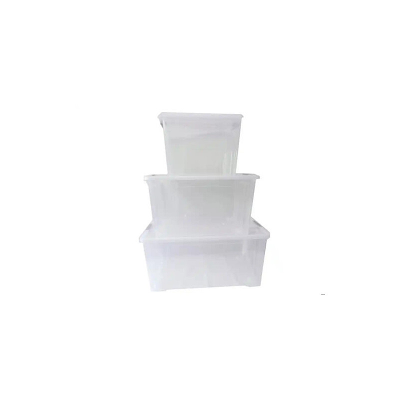 CAJA DE ALMACENAJE ARCHIVO 2000 POLIPROPILENO APILABLE Y ENCAJABLE CON TAPA 10 LITROS TRANSPARENTE 2
