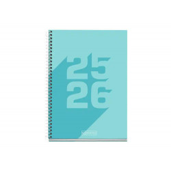 AGENDA ESPIRAL ESCOLAR MIQUELRIUS BASIC DIN A5 SEMANA VISTA 25-26 TAPA CARTON FORRADO AZUL
