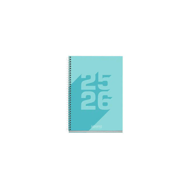 AGENDA ESPIRAL ESCOLAR MIQUELRIUS BASIC DIN A5 SEMANA VISTA 25-26 TAPA CARTON FORRADO AZUL