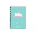AGENDA ESPIRAL ESCOLAR MIQUELRIUS ACTIVA OCTAVO DIA PAGINA 25-26 TAPA CARTON FORRADO VERDE