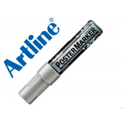 ROTULADOR ARTLINE POSTER MARKER EPP-12 PUNTA RECTANGULAR 12 MM COLOR PLATA