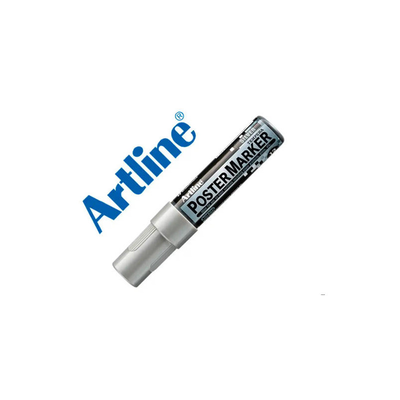 ROTULADOR ARTLINE POSTER MARKER EPP-12 PUNTA RECTANGULAR 12 MM COLOR PLATA