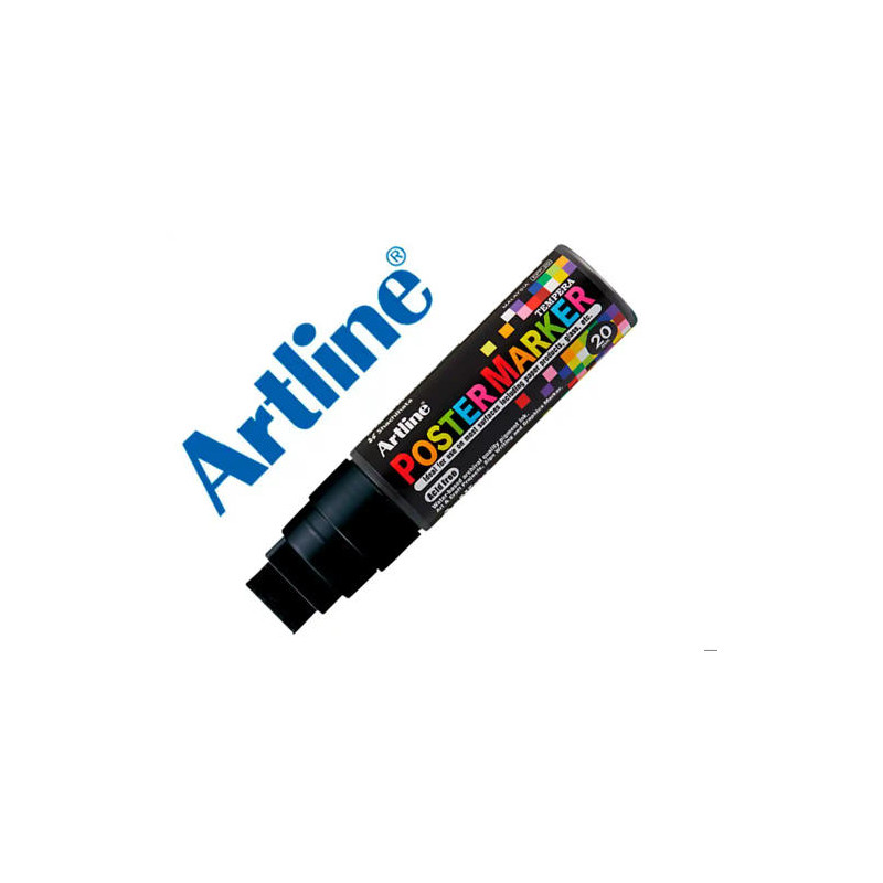 ROTULADOR ARTLINE POSTER MARKER EPP-20 PUNTA RECTANGULAR 20 MM COLOR NEGRO