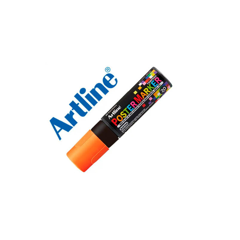 ROTULADOR ARTLINE POSTER MARKER EPP-20 PUNTA RECTANGULAR 20 MM COLOR NARANJA FLUOR