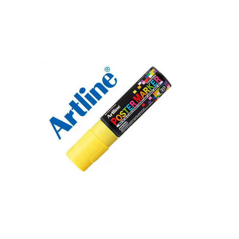 ROTULADOR ARTLINE POSTER MARKER EPP-20 PUNTA RECTANGULAR 20 MM COLOR AMARILLO FLUOR