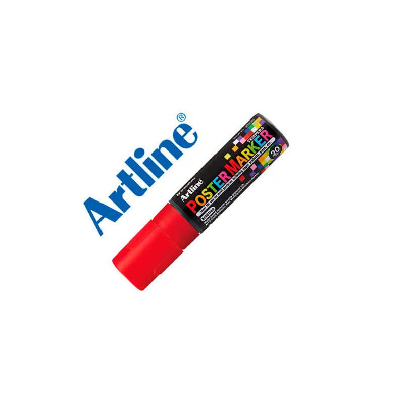 ROTULADOR ARTLINE POSTER MARKER EPP-20 PUNTA RECTANGULAR 20 MM COLOR ROJO