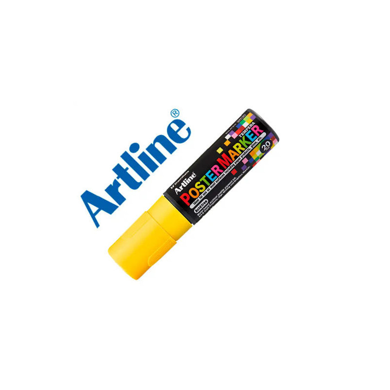 ROTULADOR ARTLINE POSTER MARKER EPP-20 PUNTA RECTANGULAR 20 MM COLOR AMARILLO