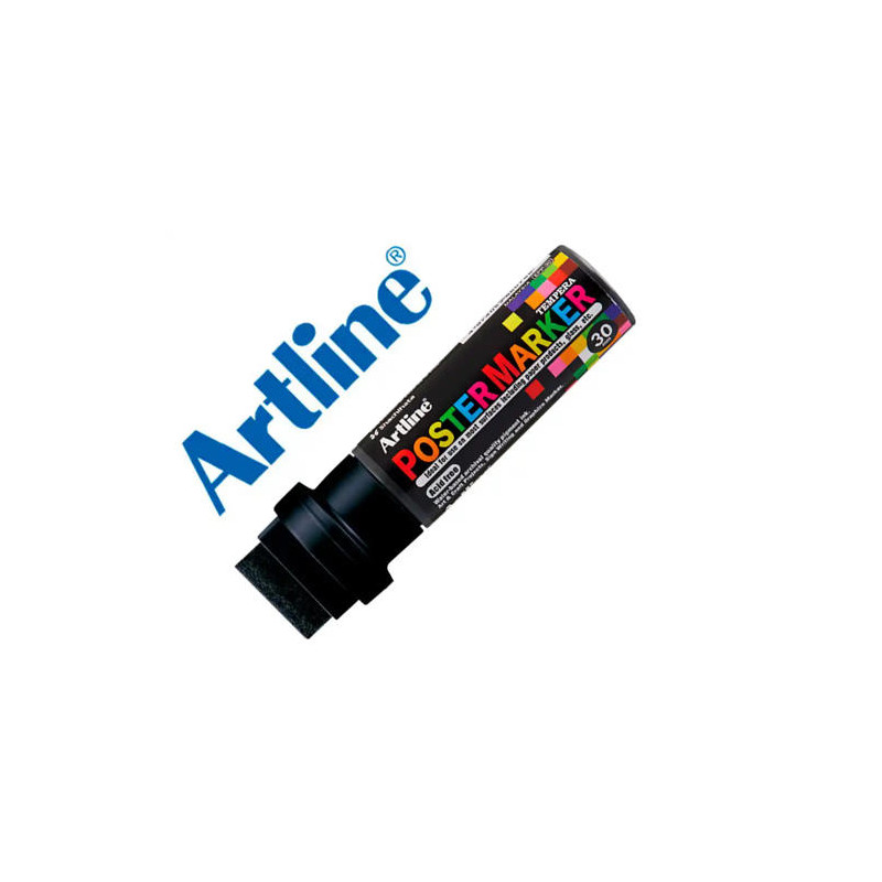 ROTULADOR ARTLINE POSTER MARKER EPP-30 PUNTA RECTANGULAR 30 MM COLOR NEGRO