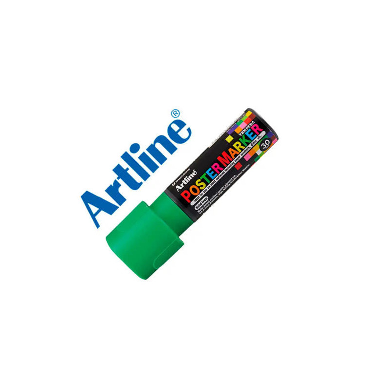 ROTULADOR ARTLINE POSTER MARKER EPP-30 PUNTA RECTANGULAR 30 MM COLOR VERDE FLUOR