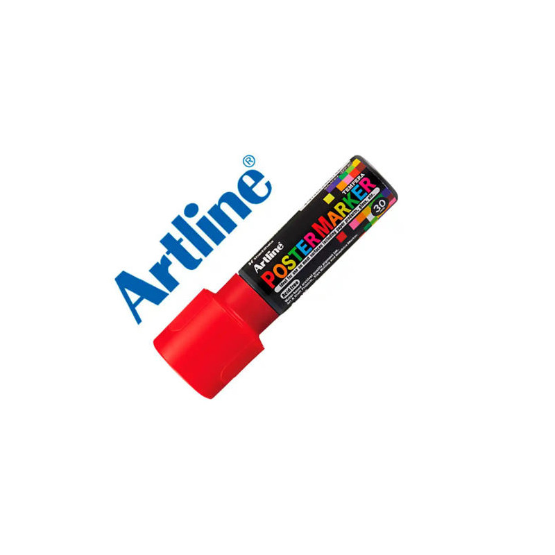 ROTULADOR ARTLINE POSTER MARKER EPP-30 PUNTA RECTANGULAR 30 MM COLOR ROJO