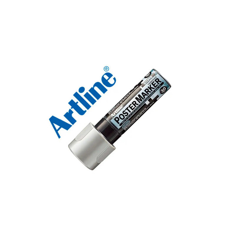 ROTULADOR ARTLINE POSTER MARKER EPP-30 PUNTA RECTANGULAR 30 MM COLOR PLATA