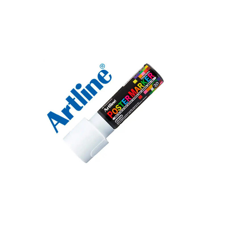 ROTULADOR ARTLINE POSTER MARKER EPP-30 PUNTA RECTANGULAR 30 MM COLOR BLANCO