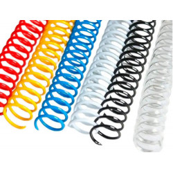 ESPIRAL PLASTICO YOSAN PASO 64 N16 COLORES SURTIDOS CAJA DE 50 UNIDADES