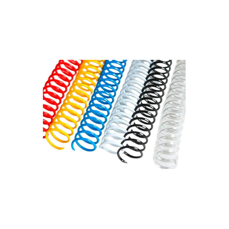 ESPIRAL PLASTICO YOSAN PASO 64 N16 COLORES SURTIDOS CAJA DE 50 UNIDADES