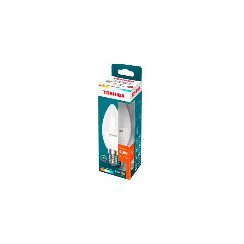 BOMBILLA LED TOSHIBA ESSENTIAL C37 E14 4.7W LUZ CALIDA 2700K