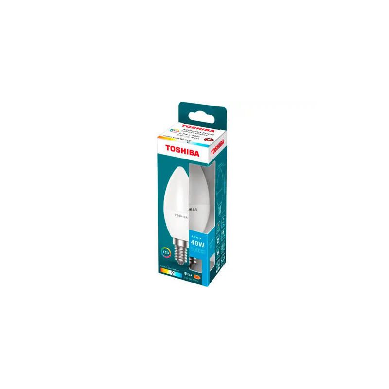 BOMBILLA LED TOSHIBA ESSENTIAL C37 E14 4.7W LUZ FRIA 6500K