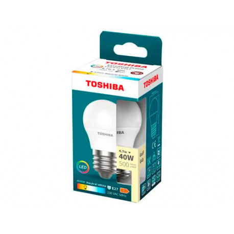 BOMBILLA LED TOSHIBA ESSENTIAL G45 E27 4.7W LUZ NEUTRA 4000K BOMBILLA LED TOSHIBA ESSENTIAL G45 E27 4.7W LUZ NEUTRA 4000K