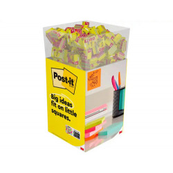 BLOC DE NOTAS ADHESIVAS QUITA Y PON POST-IT CUBO 76X76 MM EXPOSITOR SUELO DE 96 UNIDADES SURTIDAS 40