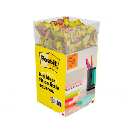 BLOC DE NOTAS ADHESIVAS QUITA Y PON POST-IT CUBO 76X76 MM EXPOSITOR SUELO DE 96 UNIDADES SURTIDAS 40 BLOC DE NOTAS ADHESIVAS QUITA Y PON POST-IT CUBO 76X76 MM EXPOSITOR SUELO DE 96 UNIDADES SURTIDAS 40
