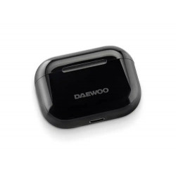 AURICULAR DAEWOO TWS BLUETOOTH 5.3 USB TIPO-C CON ESTUCHE DE CARGA 500MAH COLOR NEGRO