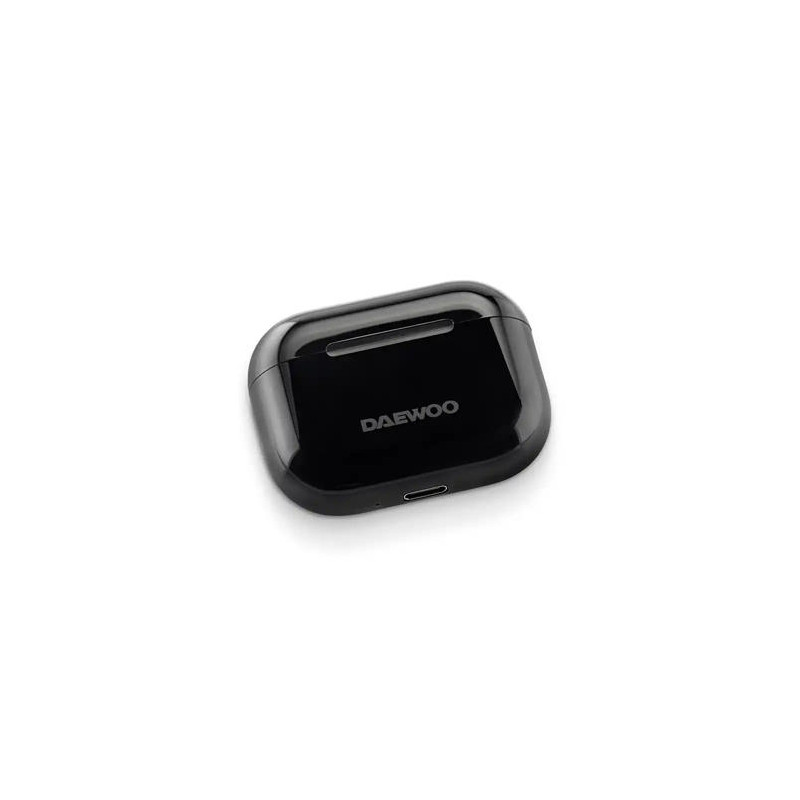 AURICULAR DAEWOO TWS BLUETOOTH 5.3 USB TIPO-C CON ESTUCHE DE CARGA 500MAH COLOR NEGRO