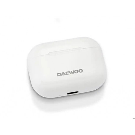 AURICULAR DAEWOO TWS BLUETOOTH 5.3 USB TIPO-C CON ESTUCHE DE CARGA 500MAH COLOR BLANCO AURICULAR DAEWOO TWS BLUETOOTH 5.3 USB TIPO-C CON ESTUCHE DE CARGA 500MAH COLOR BLANCO