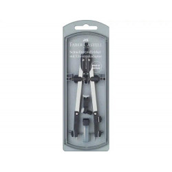 COMPAS FABER CASTELL ESCOLAR DE AJUSTE RAPIDO CON ADAPTADOR UNIVERSAL