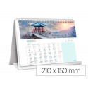 CALENDARIO ESPIRAL TRIANGULAR LIDERPAPEL DE SOBREMESA IMAGENES CIUDADES 2026 21X15 CM PAPEL 128 GR C