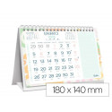 CALENDARIO ESPIRAL TRIANGULAR LIDERPAPEL DE SOBREMESA SERIE JOVEN 2026 18X14 CM PAPEL 128 GR CON PEG