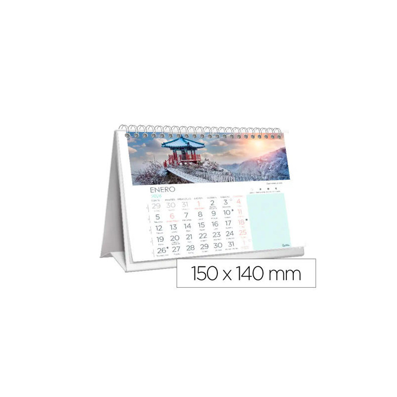 CALENDARIO ESPIRAL TRIANGULAR LIDERPAPEL IMAGENES CIUDADES 2026 14X15 CM PAPEL 128 GR CON PEGATINAS