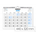 CALENDARIO PARED LIDERPAPEL CLASICO 2026 ESPIRAL 44X32 CM PAPEL 128 GR