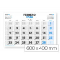 CALENDARIO PARED LIDERPAPEL CLASICO 2026 LOMO ENGOMADO 60X40 CM PAPEL 105 GR