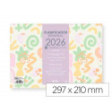 PLANNING SEMANAL LIDERPAPEL JOVEN 2026 29,7X21 CM DIN A4 CON PEGATINAS PAPEL 104 GR