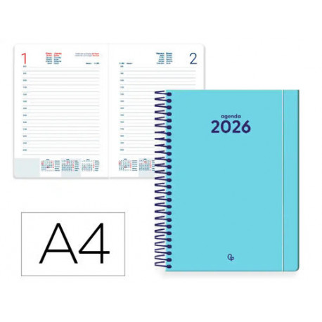 AGENDA ESPIRAL LIDERPAPEL CLASSIC A4 2026 DIA PAGINA DESIGN 1 PAPEL 70 GR AGENDA ESPIRAL LIDERPAPEL CLASSIC A4 2026 DIA PAGINA DESIGN 1 PAPEL 70 GR