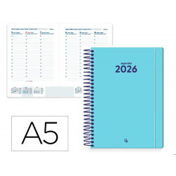AGENDA ESPIRAL LIDERPAPEL CLASSIC A5 2026 SEMANA VISTA DESIGN 1 PAPEL 70 GR