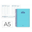 AGENDA ESPIRAL LIDERPAPEL CLASSIC A5 2026 SEMANA VISTA DESIGN 1 PAPEL 70 GR