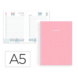 AGENDA ESPIRAL LIDERPAPEL GAZI A5 2026 DIA PAGINA DESIGN 1 PAPEL 70 GR