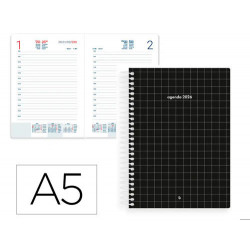 AGENDA ESPIRAL LIDERPAPEL GAZI A5 2026 DIA PAGINA DESIGN 2 PAPEL 70 GR