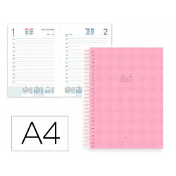 AGENDA ESPIRAL LIDERPAPEL PERISSA A4 2026 DIA PAGINA DESIGN 2 PAPEL 80 GR