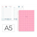 AGENDA ESPIRAL LIDERPAPEL PERISSA A5 2026 DIA PAGINA DESIGN 2 PAPEL 80 GR