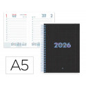 AGENDA ESPIRAL LIDERPAPEL KIMOLOS A5 2026 DIA PAGINA DESIGN 1 PAPEL 70 GR