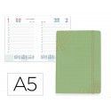AGENDA ENCUADERNADA LIDERPAPEL EFIRA A5 2026 DIA PAGINA DESIGN 4 PAPEL 70 GR
