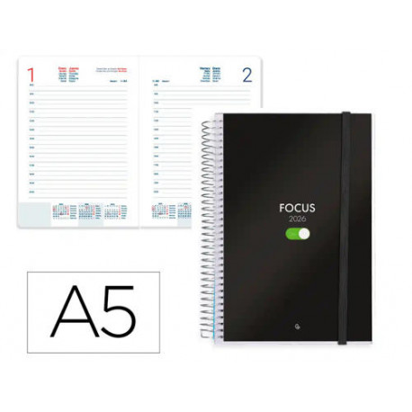 AGENDA ESPIRAL LIDERPAPEL TINOS A5 2026 DIA PAGINA DESIGN 1 PAPEL 70 GR AGENDA ESPIRAL LIDERPAPEL TINOS A5 2026 DIA PAGINA DESIGN 1 PAPEL 70 GR