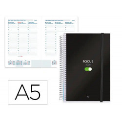 AGENDA ESPIRAL LIDERPAPEL TINOS A5 2026 SEMANA VISTA DESIGN 1 PAPEL 70 GR