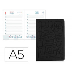 AGENDA ENCUADERNADA LIDERPAPEL ICARIA A5 2026 DIA PAGINA DESIGN 3 PAPEL 70 GR