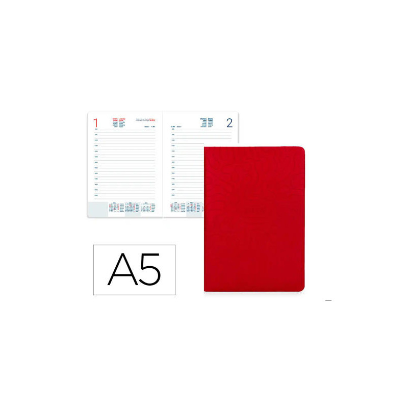 AGENDA ENCUADERNADA LIDERPAPEL LIPSI A5 2026 DIA PAGINA DESIGN 1 PAPEL 70 GR