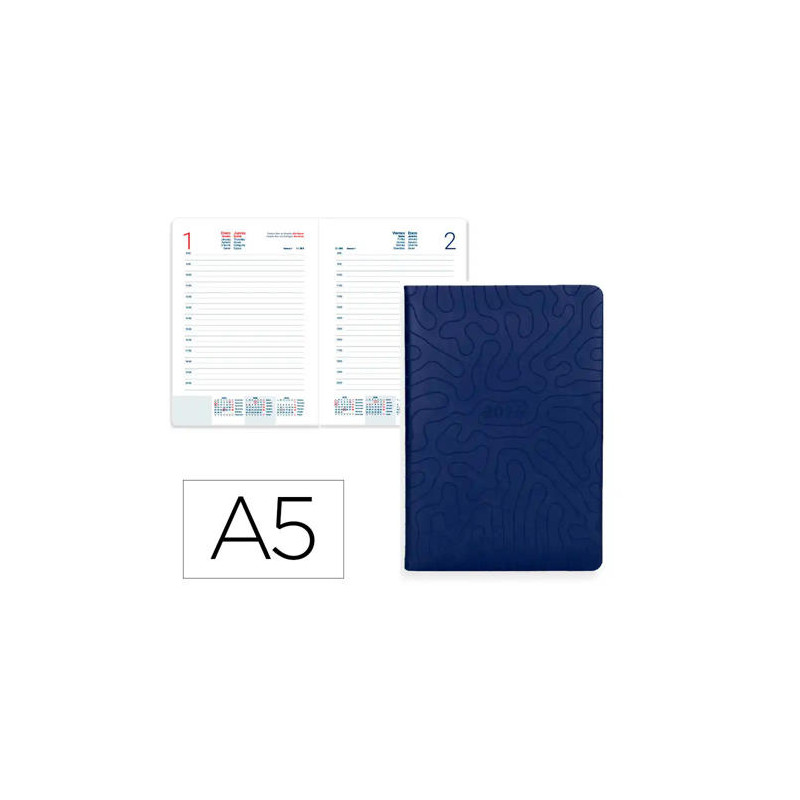 AGENDA ENCUADERNADA LIDERPAPEL LIPSI A5 2026 DIA PAGINA DESIGN 2 PAPEL 70 GR