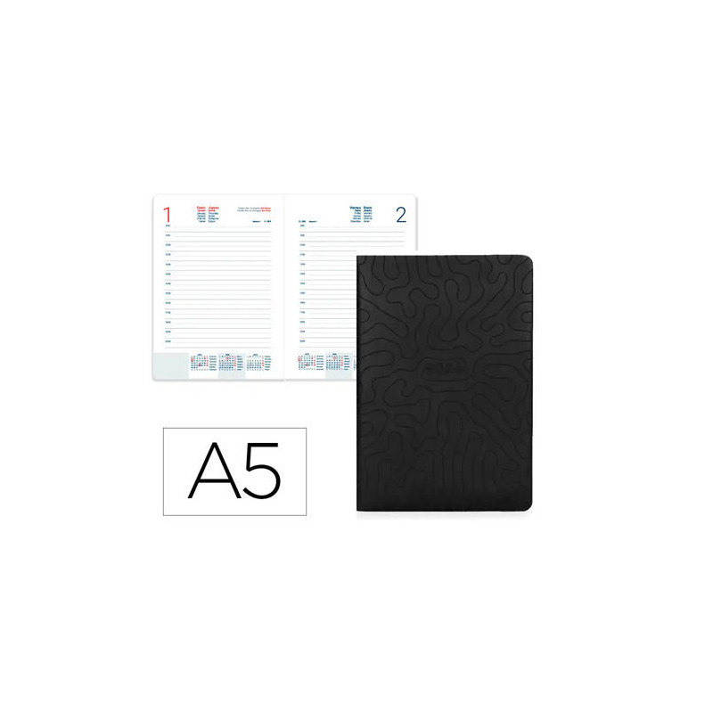 AGENDA ENCUADERNADA LIDERPAPEL LIPSI A5 2026 DIA PAGINA DESIGN 3 PAPEL 70 GR