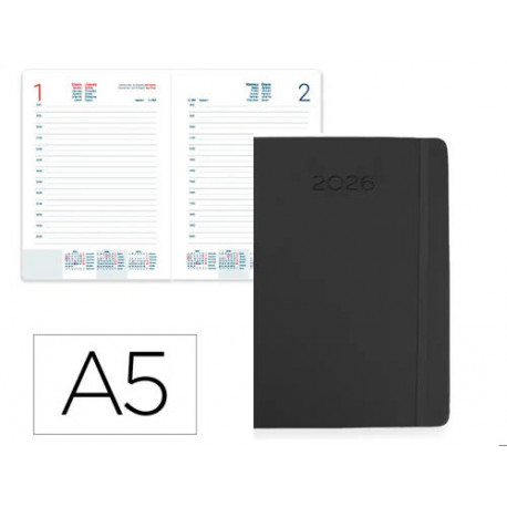 AGENDA ENCUADERNADA LIDERPAPEL MYKONOS 150X210 MM 2026 DIA PAGINA DESIGN 1 (GRIS) PAPEL 70 GR AGENDA ENCUADERNADA LIDERPAPEL MYKONOS 150X210 MM 2026 DIA PAGINA DESIGN 1 (GRIS) PAPEL 70 GR